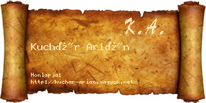 Kuchár Arián névjegykártya